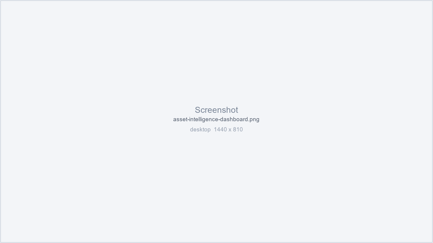 Het beheerdersdashboard van de assets